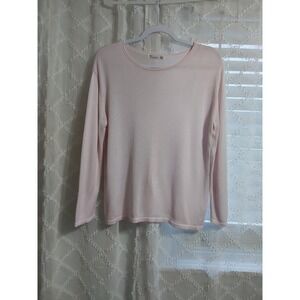 89th + Madison Pink Lightweight Knit Long‎ Sleeve Sweater Top Size S
